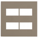 Placa 4 Módulos Separados com Suporte 4x4 - RECTA FENDI SATIN